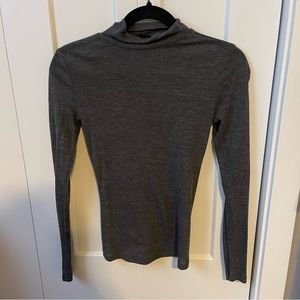 Dynamite Grey Mock Neck Long Sleeve Shirt